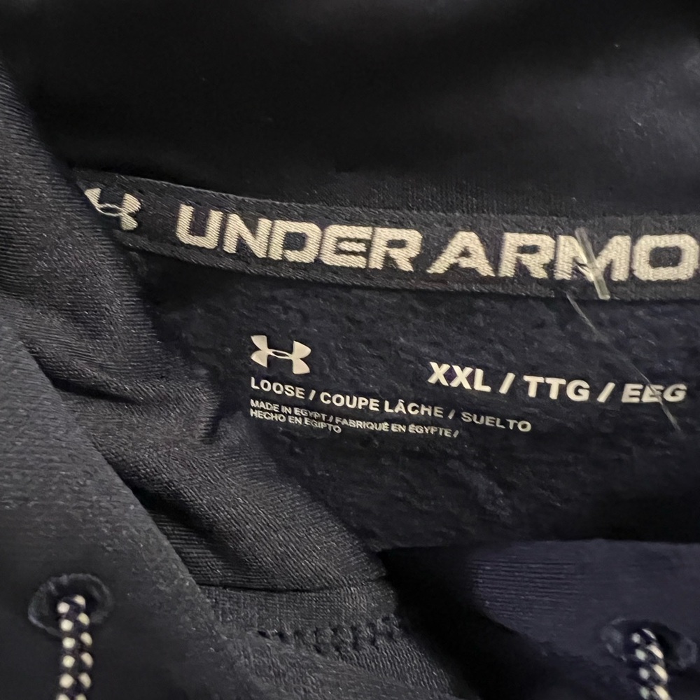 Under Armour Storm Women’s Fleece Pocket Midnight Navy Blue Hoodie Size XXL - Picture 3 of 5